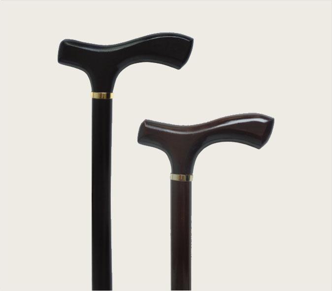 Walking stick - wooden  Handle: Τ-shaped